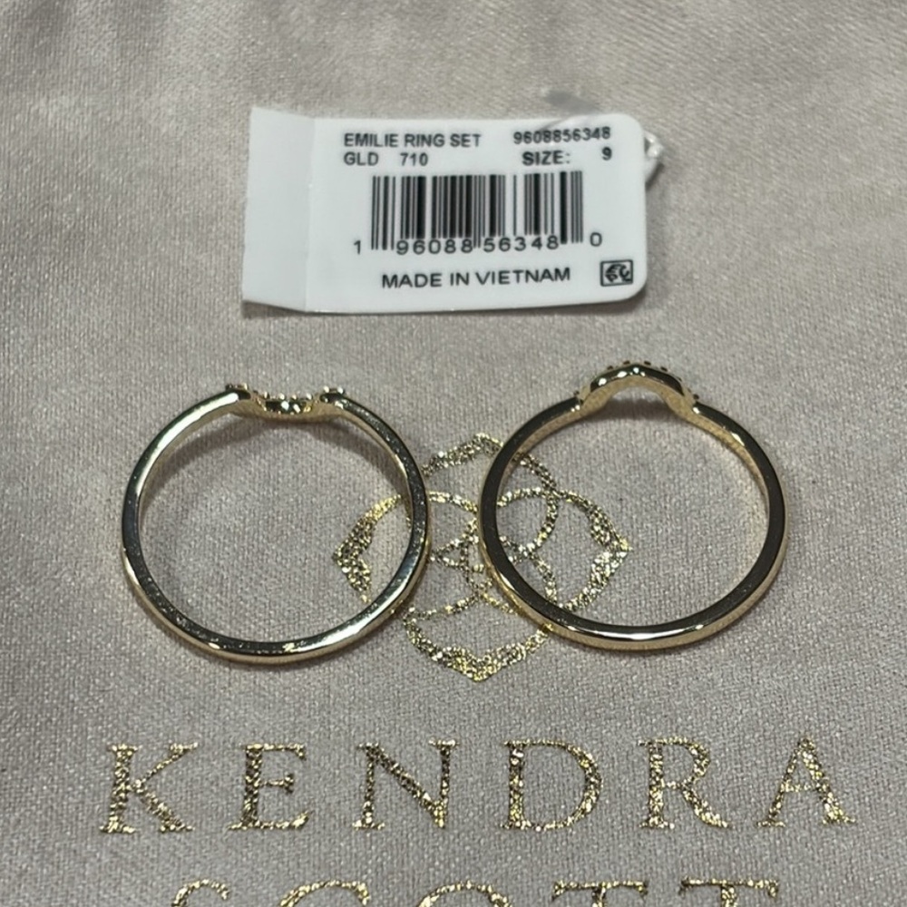 ✨FINAL HR TO BUY✨ NWT Kendra Scott Emilie Ring Kendra Scott Rings Gold Size 9 - Picture 5 of 9
